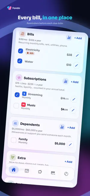 Fondo: Budget Planner & Money screenshot 2