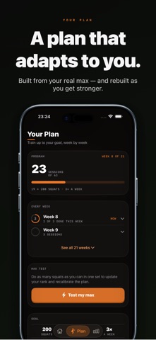 Squats 200 - Legs Workout iPhone screenshot