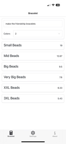 Bracelet Calculator Screenshot 4 of 4
