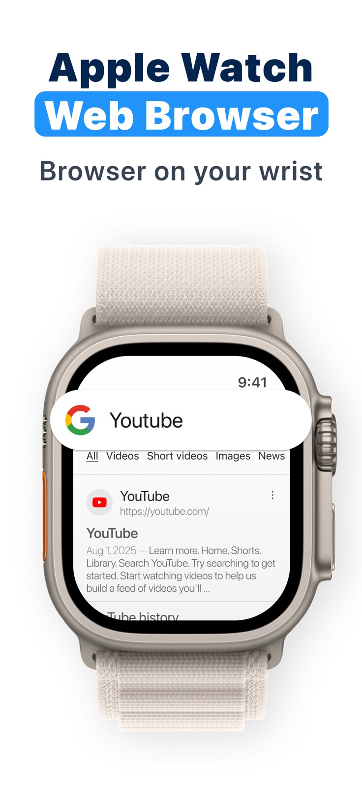 Watch Web Browser : WristNet iphone screenshot 1