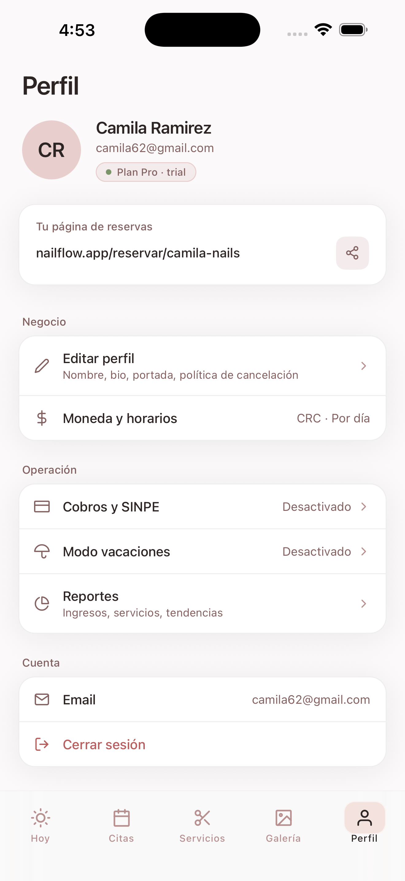 NailFlow: Gestión de salón screenshot 2