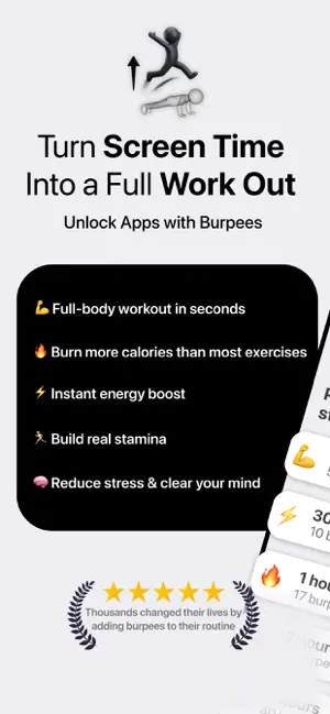 Burpees AI: Screen Time Limit screenshot 1