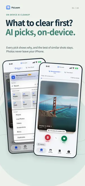 PicLoom: Photo Sort & Journal screenshot 1