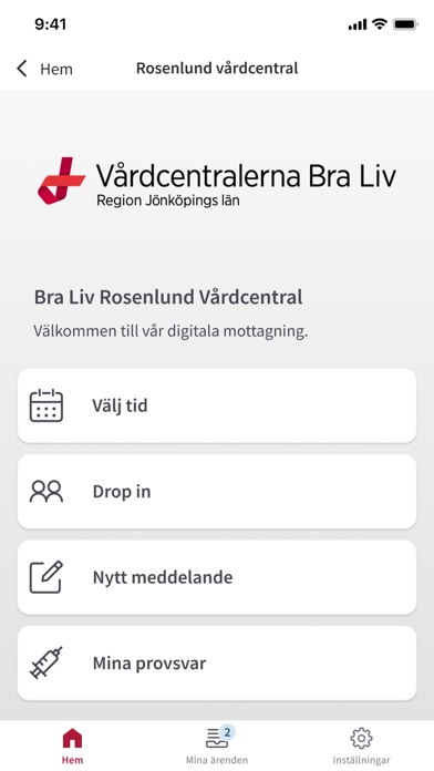 Min vård Region Jönköpings län iPhone screenshot 2