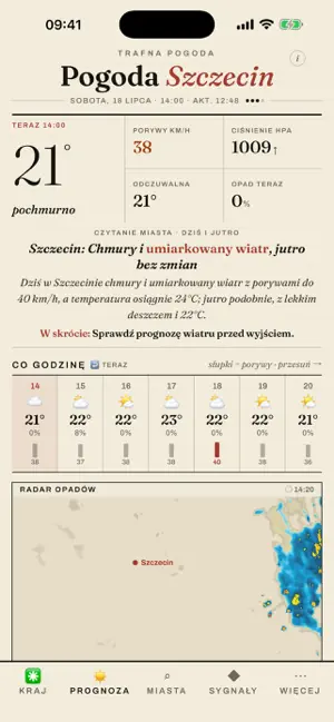 Trafna Pogoda iPhone screenshot 1