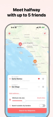 MeetBetween - Halfway Meetup Screenshot 2 of 5