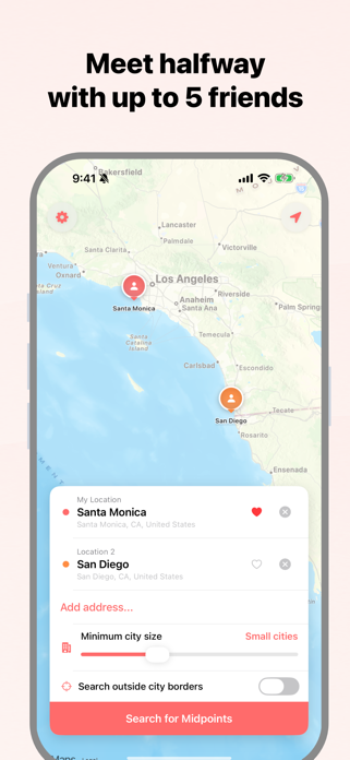 MeetBetween - Halfway Meetup Screenshot 2 of 5