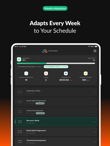 Cycling Coach AI iPad screenshot