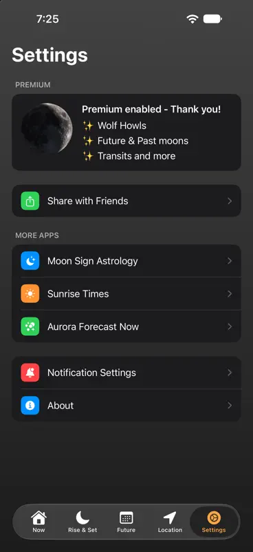 Moon Phase Calendar Plus screenshot 7 of 7