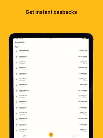 CacaoCash iPad screenshot