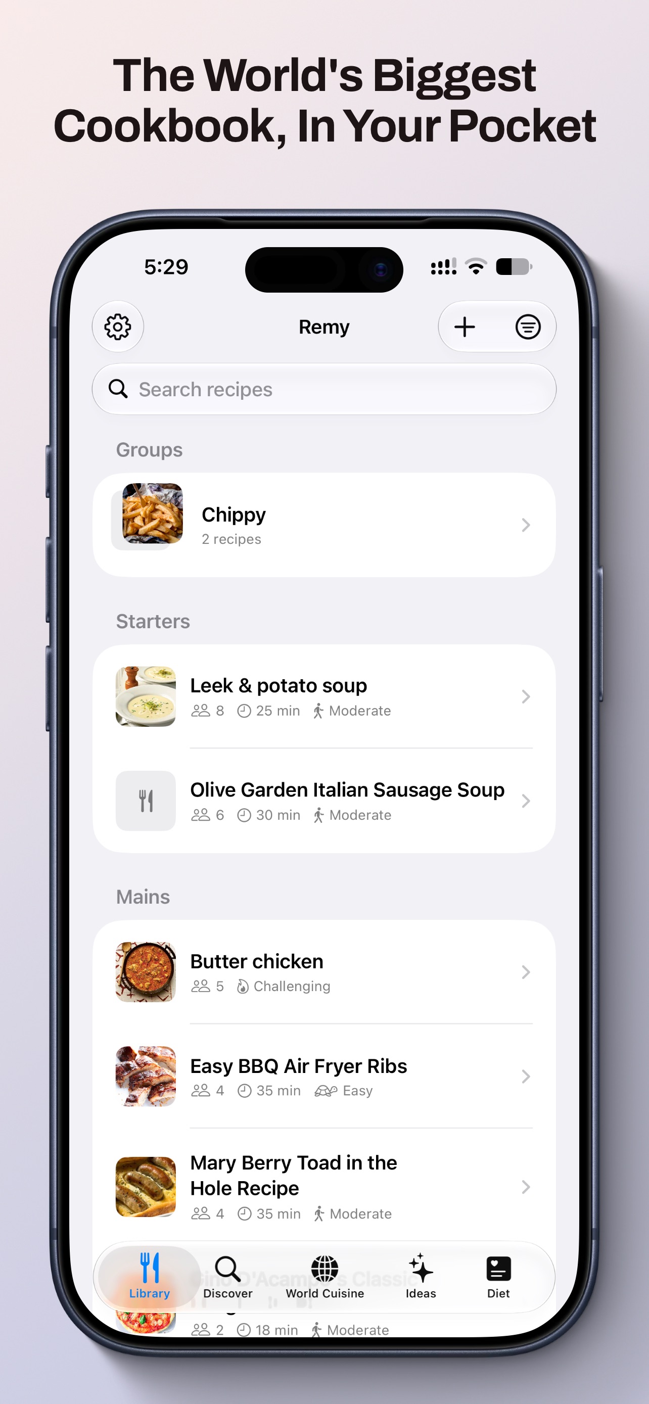Screenshot 1 of Remy: World's Biggest Cookbook