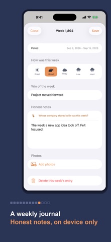 Weekwise: Life in Weeks Screenshot 3 of 6