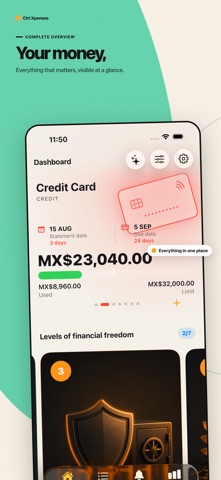 Ctrl Xpenses: Budget & Cards iPhone screenshot