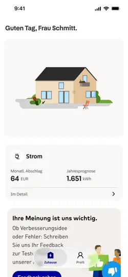 Screenshot von EnBW+ auf dem iPhone 1