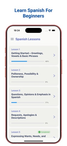 Learn Spanish for Beginners. Screenshot 1 of 5