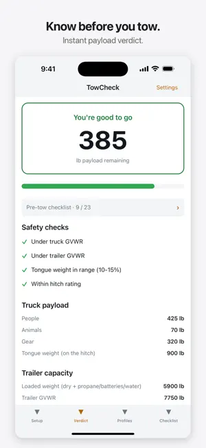 TowCheck: Towing Calculator screenshot 1