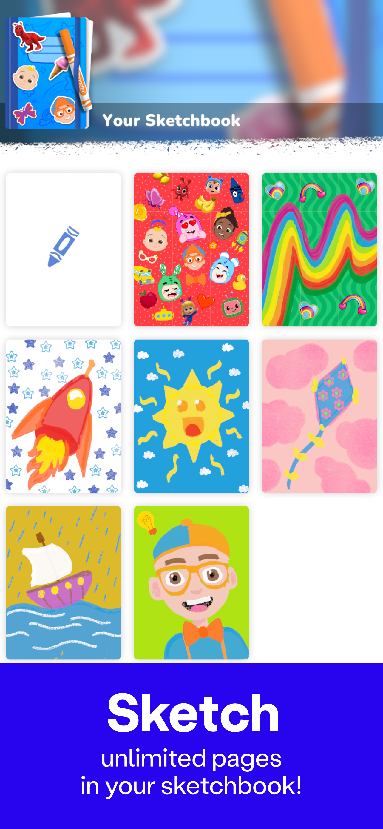 Coloring with Blippi & Friends