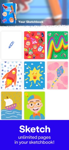 Coloring with Blippi & Friends iPhone screenshot