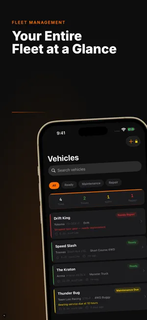 RC Car & Battery Tracker - Pit screenshot 2