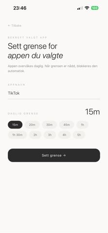 Screen discipline screenshot