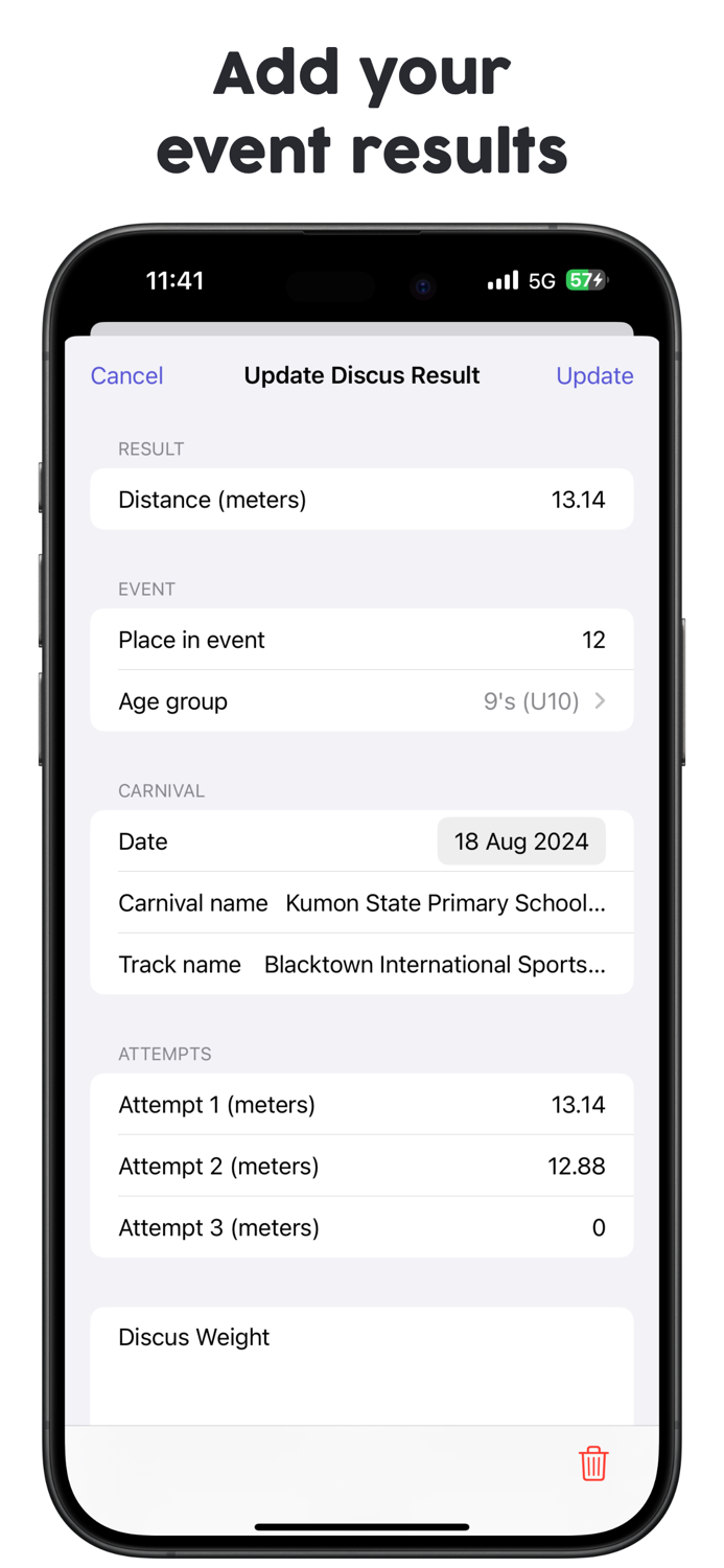 Track and Field Personal Best