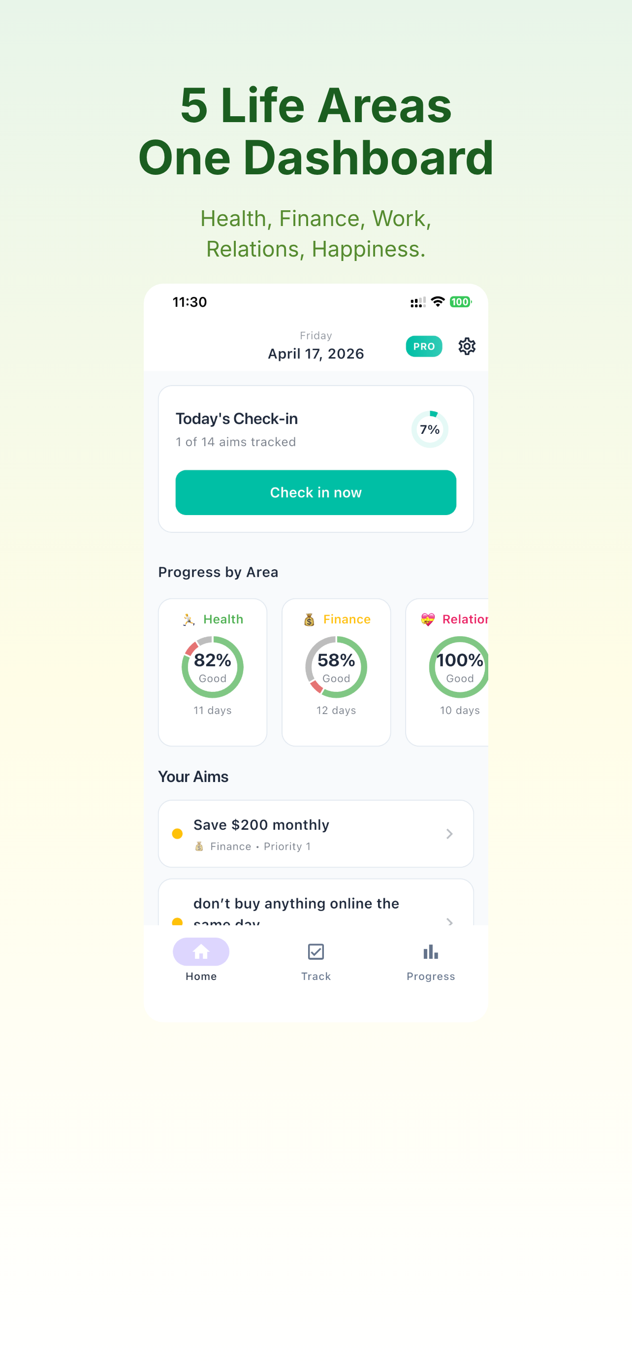 AimYear - Yearly Goal Tracker screenshot 2