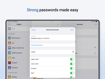 Citadel Password Manager iPad screenshot
