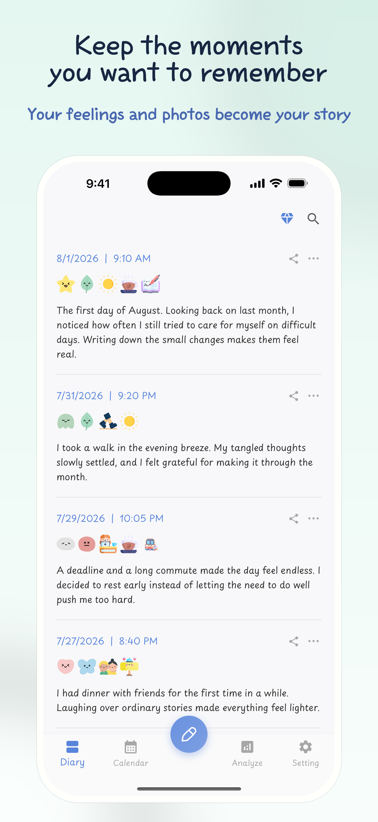 Heart Diary: Mood Emotion screenshot 3