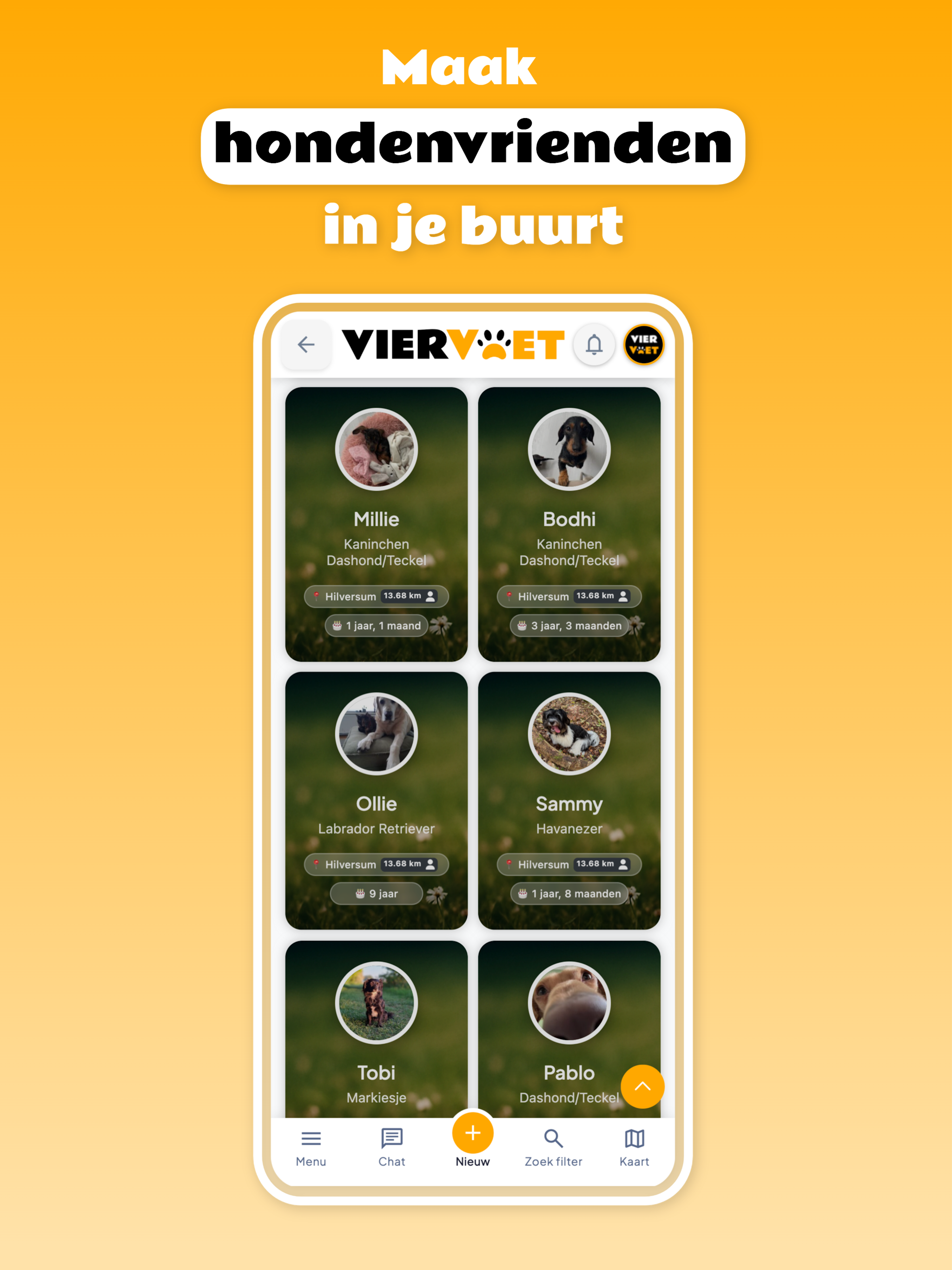 Viervoet – Honden & Wandel App