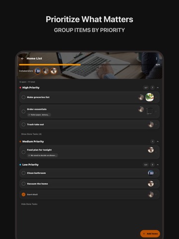 JoinListy: Shared Lists iPad screenshot