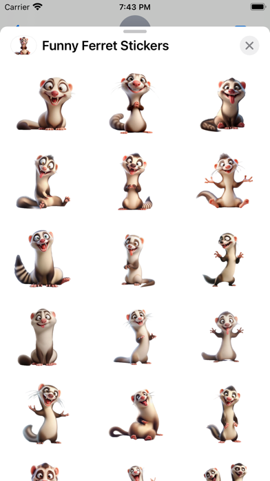 Screenshot #1 pour Funny Ferret Stickers