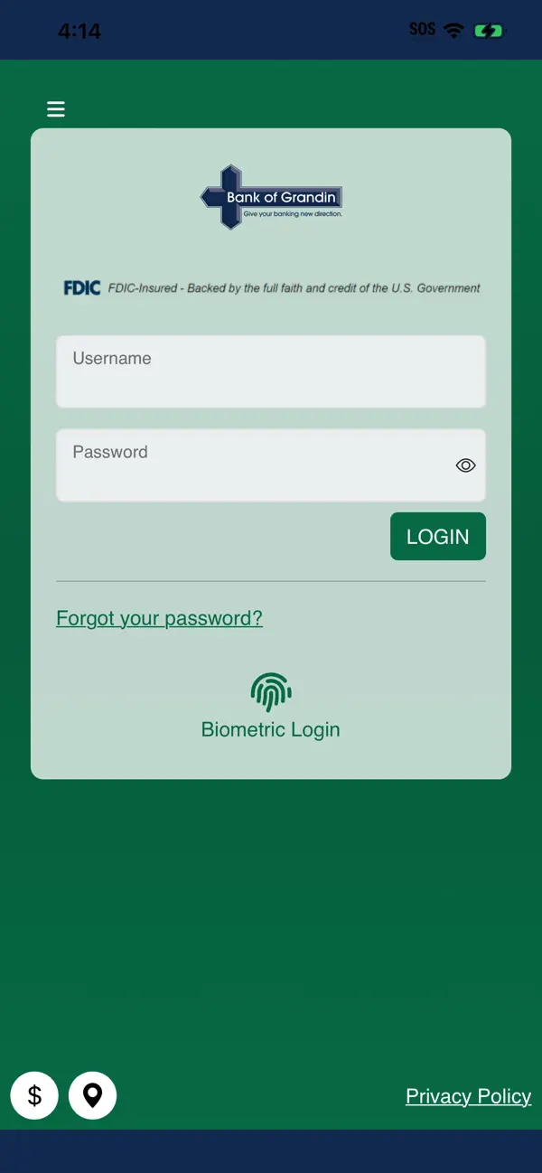 Screenshot #1 pour Bank of Grandin Mobile