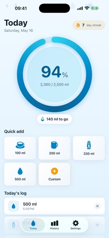 Yudumla — Hydration Tracker iPhone screenshot