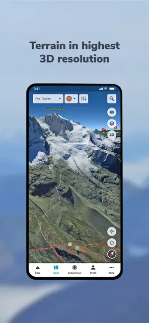 RealityMaps 3D tour planner screenshot 1