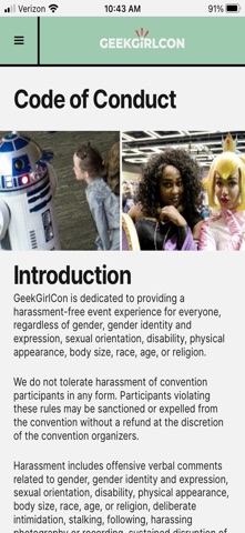 GeekGirlCon iPhone screenshot