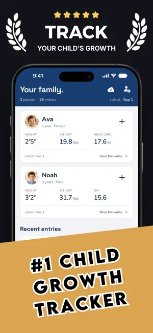 Child Growth Tracker GrowthKit screenshot 1
