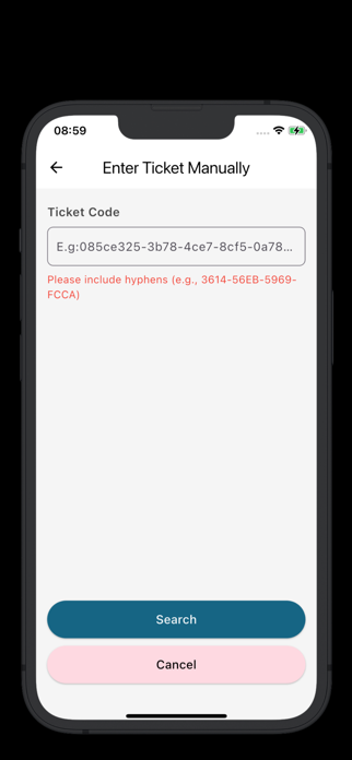 MYE Ticket Scanner Screenshot 6 of 7