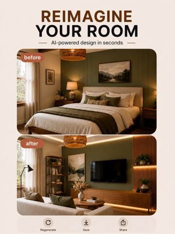 RoomUp AI - AI Interior Design iPad screenshot