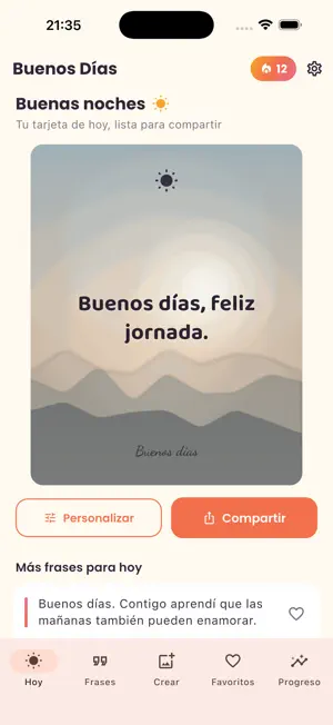 Buenora: Frases de Buenos Días screenshot 1