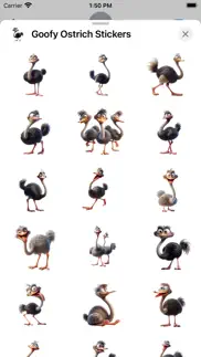 goofy ostrich stickers iphone screenshot 1
