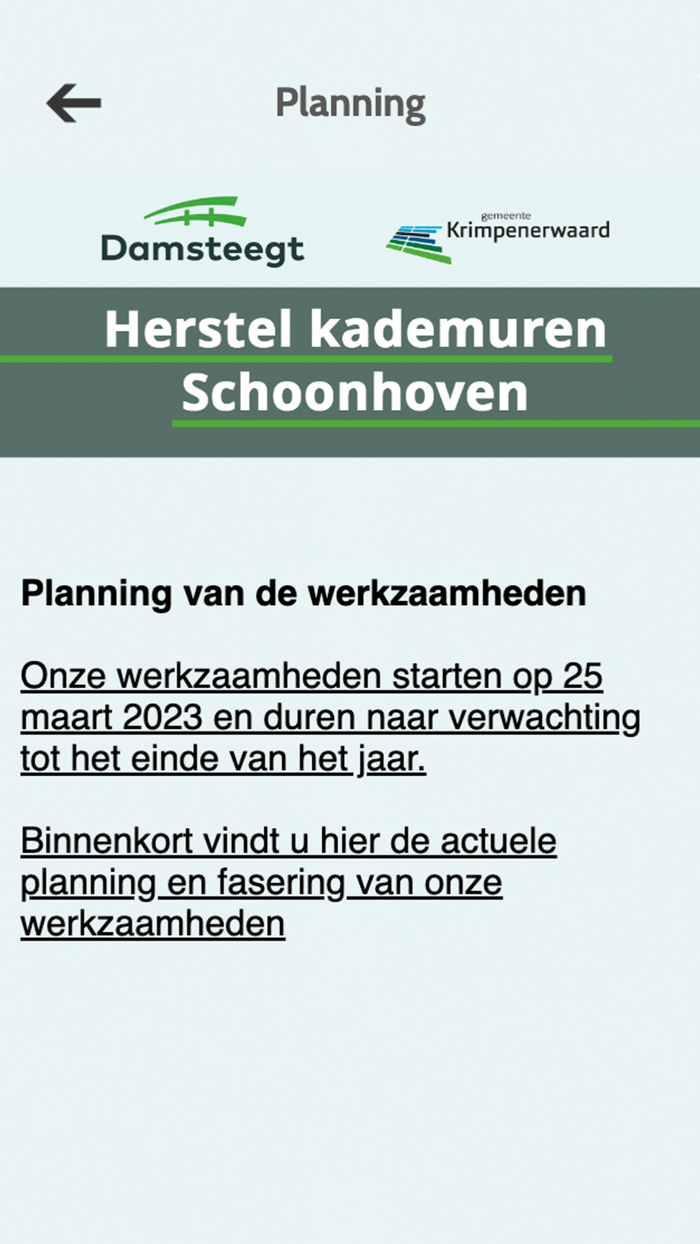 Herstel kademuren Schoonhoven