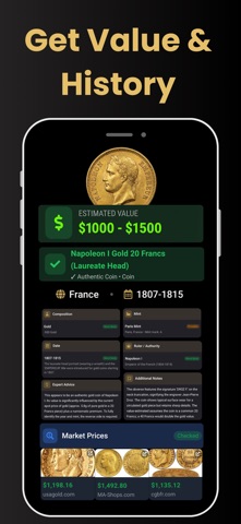 Old Coin Identifier - Value iPhone screenshot