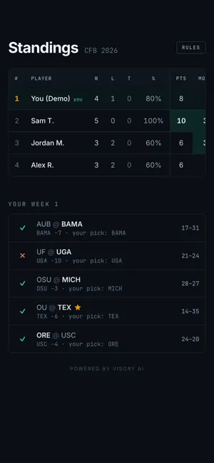 CFB pick'ems screenshot 4