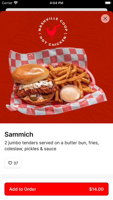 Nashville Coop iPhone screenshot 4 - Food & Drink app