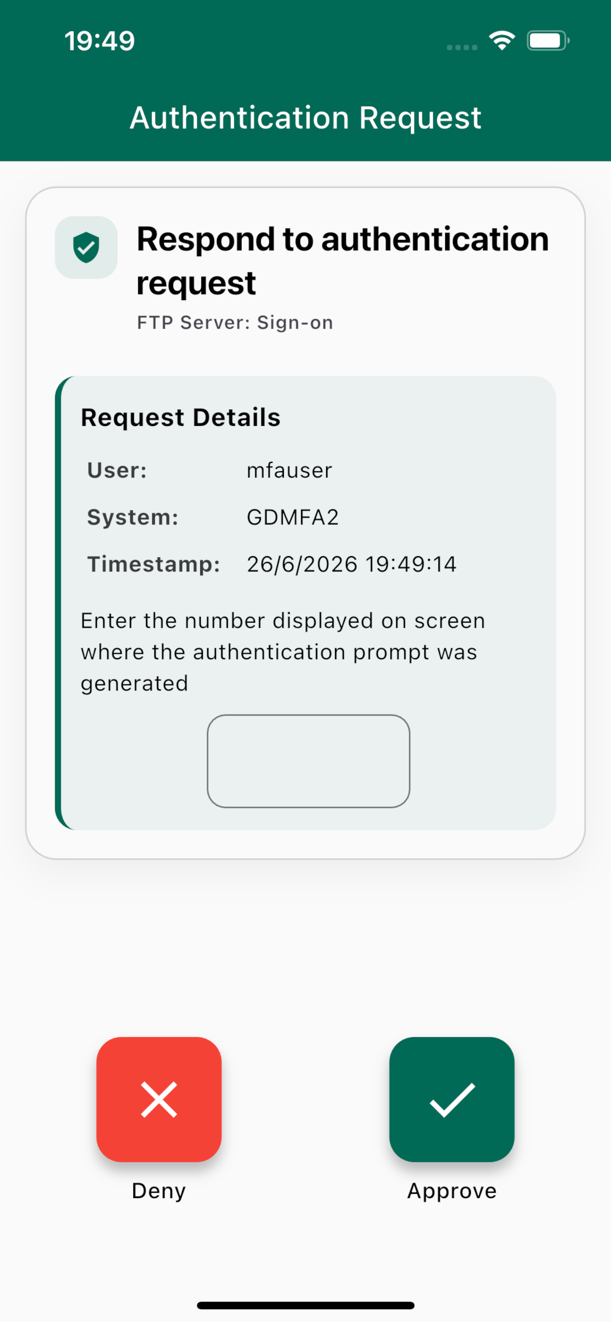Powertech MFA screenshot 2