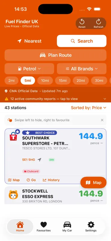 Fuel Finder UK - Live Prices screenshot 2 of 6