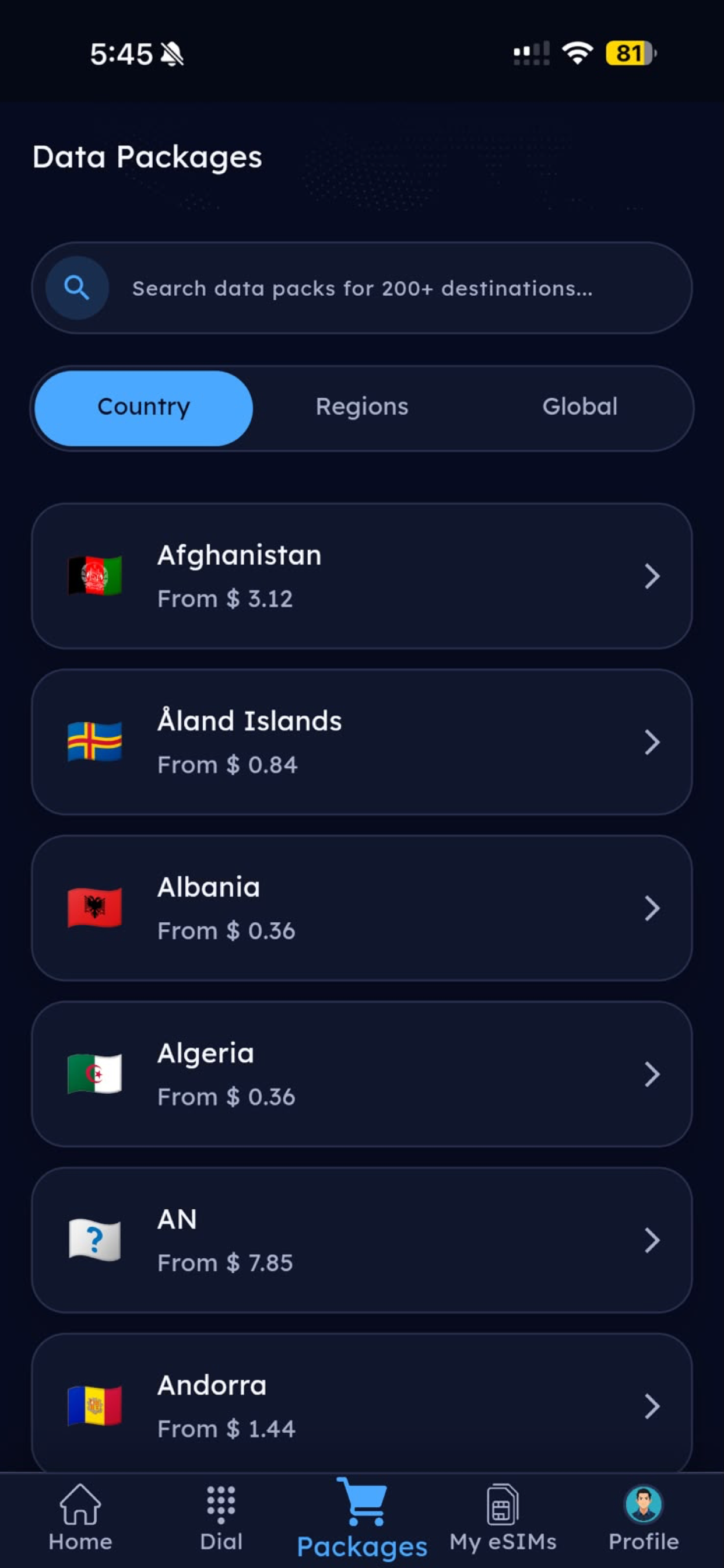 G5eSIM Mobile screenshot 5