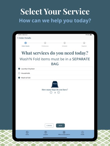 Mulberrys Garment Care iPad screenshot