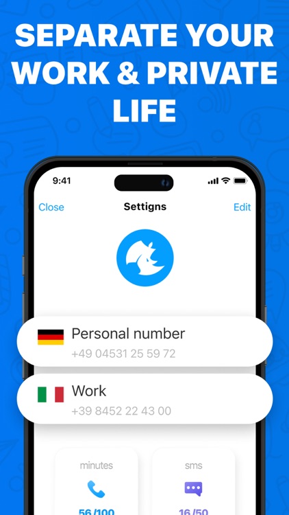 Rhingie: phone call 2nd number screenshot-7