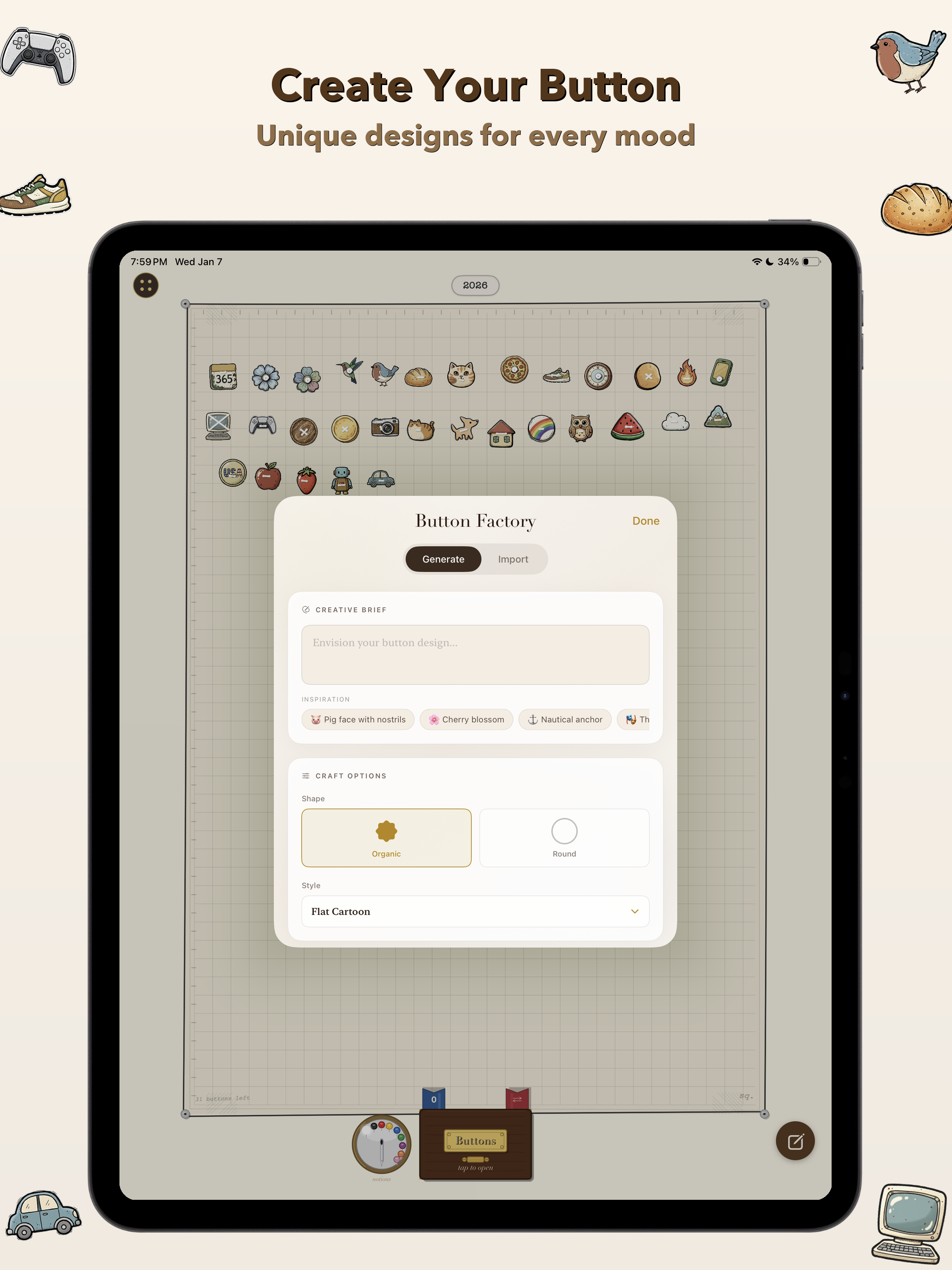 365 Buttons: Daily Journal screenshot 8